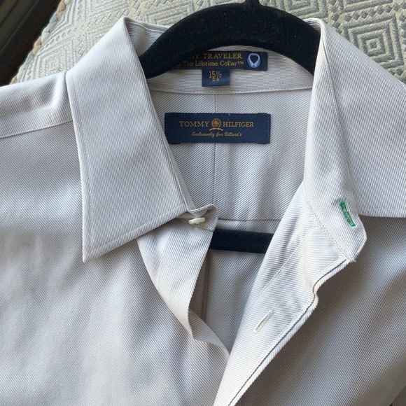 MENS BEIGE SHIRT TOMMY HILFINGER  15 1/2- 33 - Picture 2 of 8